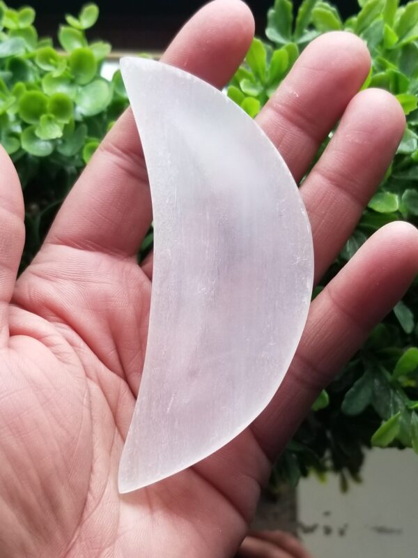 Selenite Half Moon Charging Plate 4 3/4 Inches