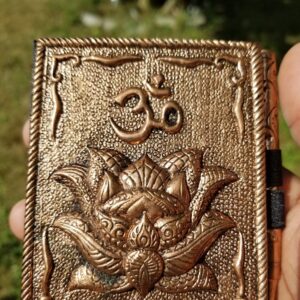 Metal Embossed Lotus Mini Journal